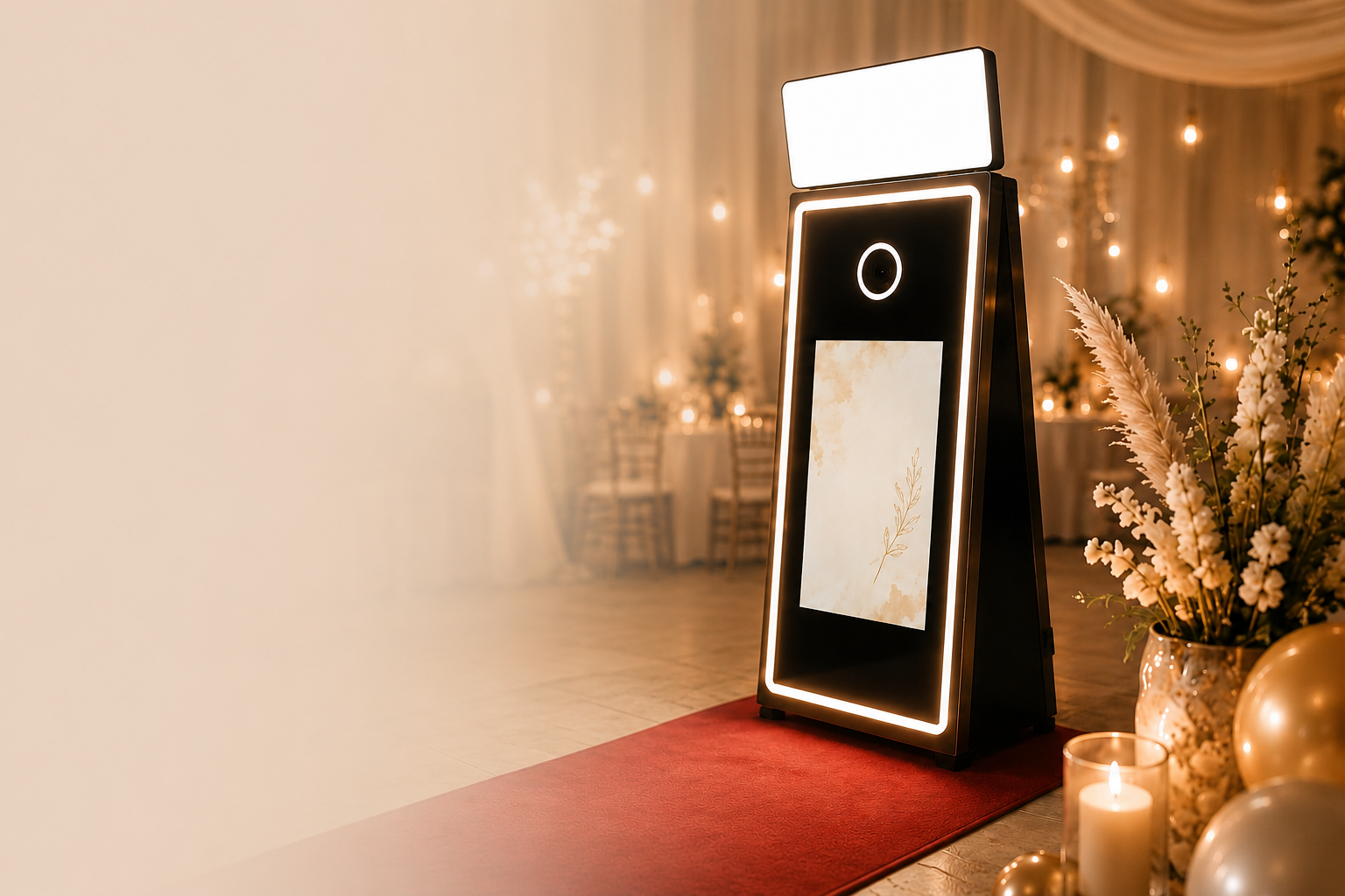 Luxe Magic Mirror, photobooth en digitaal gastenboek voor bruiloften, bedrijfsfeesten en evenementen in Twente